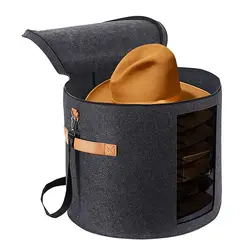 Hat Storage Box 19 D X 17 H Large Hat Organizer Case Portable Hat Case With Visible Translucent Front Hat Container Storage For