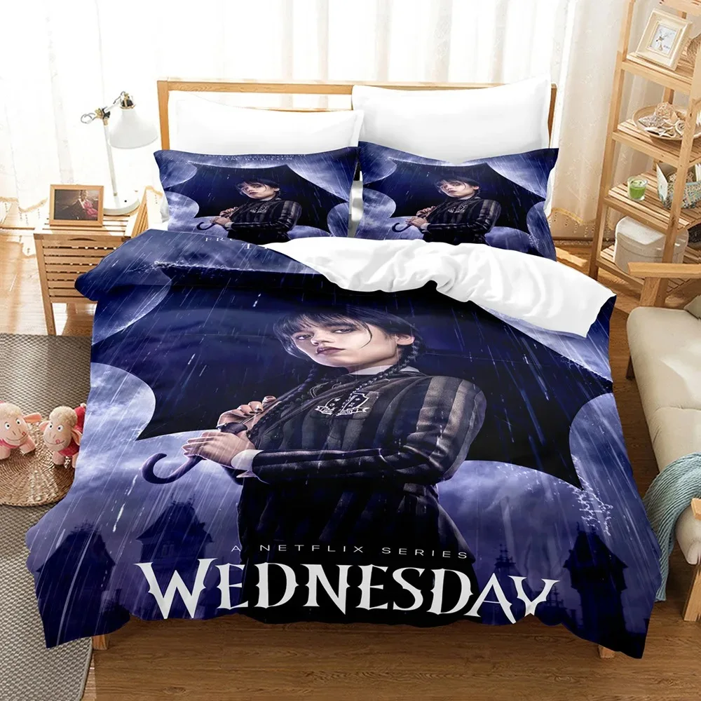 Retro Wednesday Bedding Set 3d Duvet Cover Sets Comforter Bed Linen Twin Queen King Single Size Room Decor Kids Adult Modern