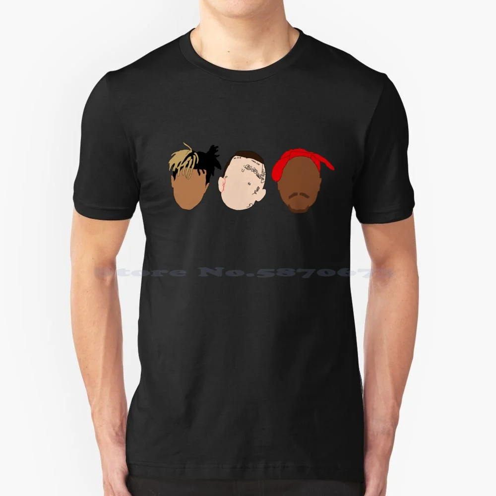 , Lil Peep And 2Pac T Shirt 100% Cotton Tee 2Pac Lil Peep Uicideboy Rap R B Hip Hop Culture Rappers Vector Minimalistic Color