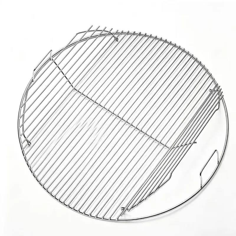 Outdoor BBQ Accessory round Split Design Cooking Grate Thick Coated Steel Charcoal Grill Replacement Grid for Enhanced Cooking