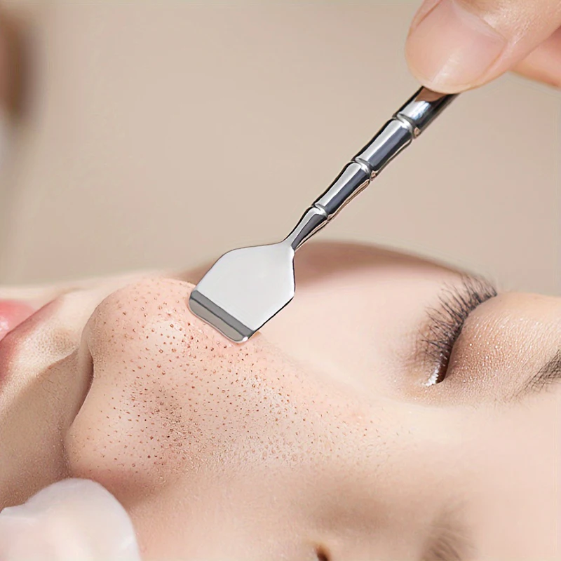 Double Head Stainless Steel Blackhead Remover Tool For Deep Pore Cleansing And Facial Exfoliation Skin Care Kit