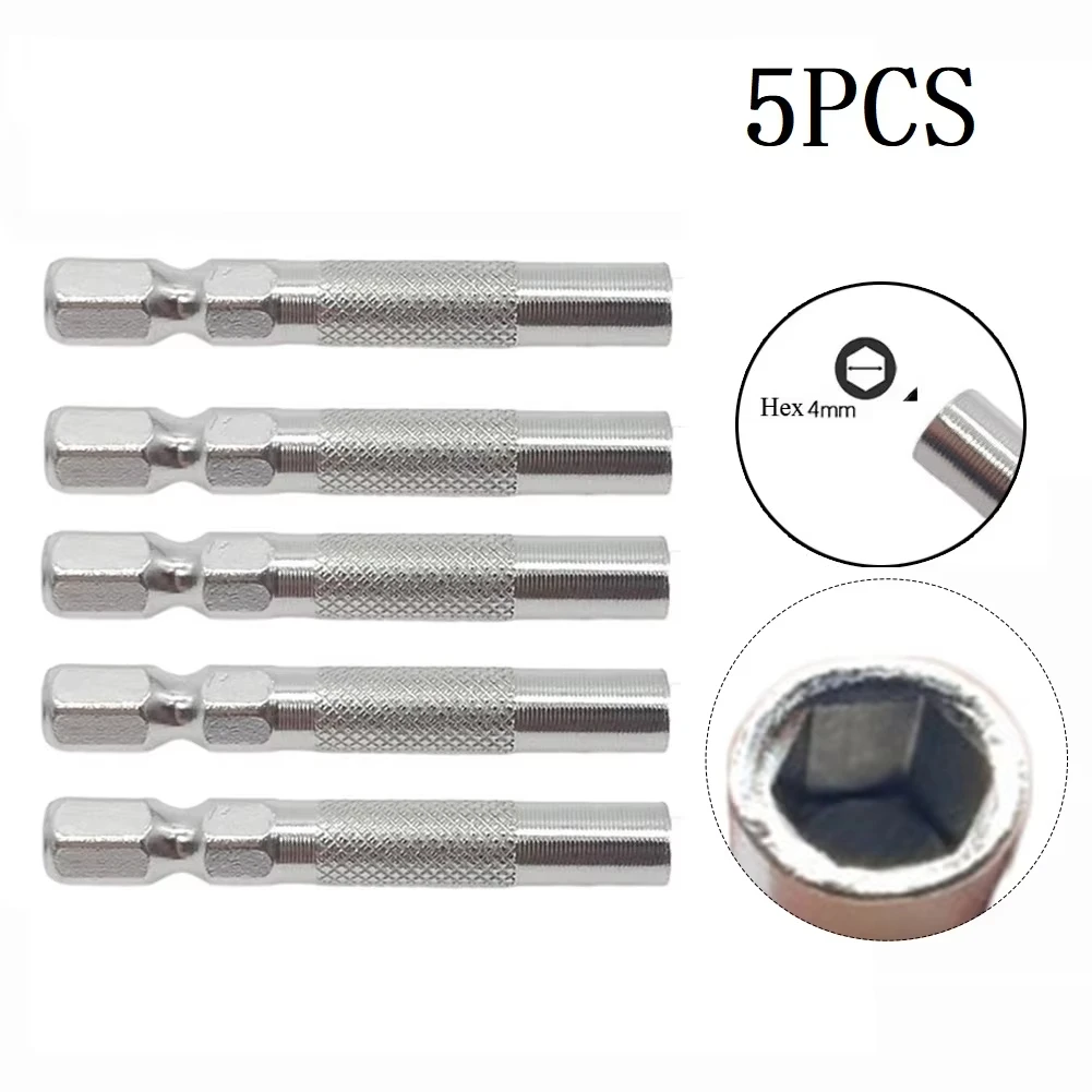 

5pcs 6.35mm 1/4" Insert Bit Adapter To System 4mm 4 Screwdriver Micro Bit Adapter Magnetic Holder For 1/4" Screwdriver Hand Tool