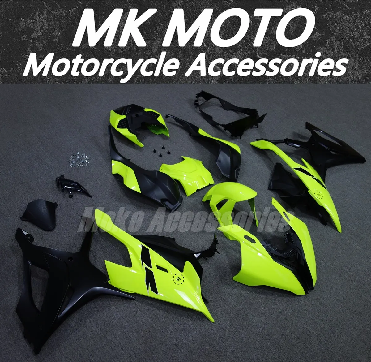 

Fairings Kit Fit For M1000RR S1000rr 2019 2020 2021 2022 Bodywork Set ABS Injection Neon fluorescence Black