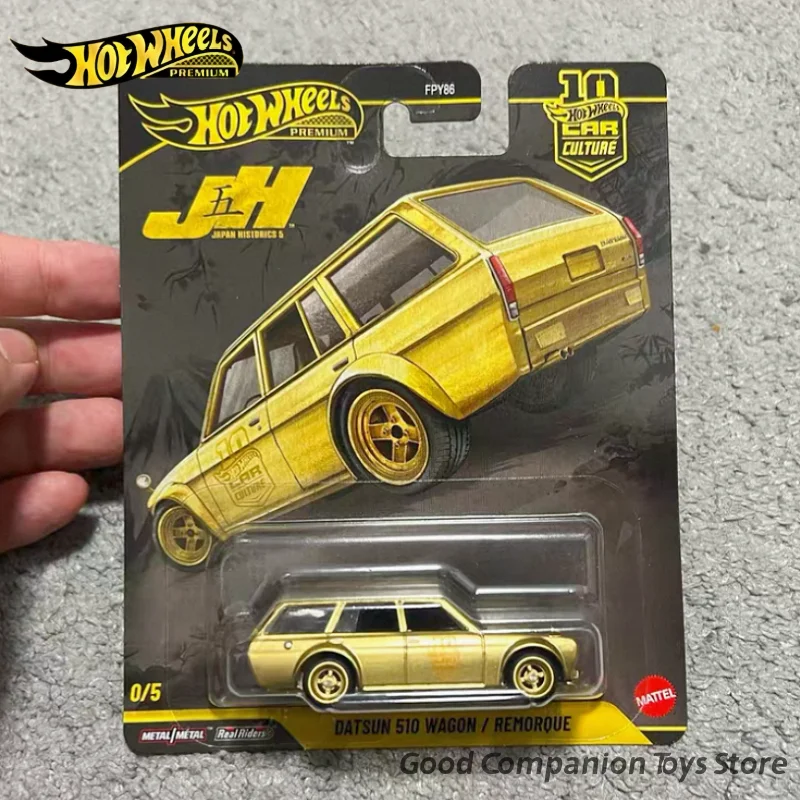عجلات ساخنة 1/64 ثقافة السيارة تاريخ اليابان 5 FPY86 عنصر مخفي 0 نيسان داتسون 510 كروك سبيكة دييكاست سيارة قابلة للجمع #1