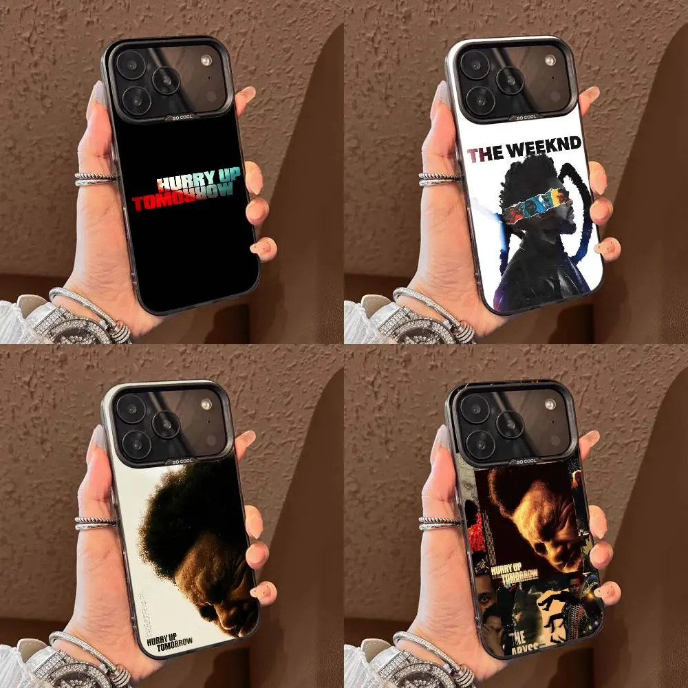Casing HP T-The Weeknd Hurry Up Tomorrow XO untuk iPhone 17,16,15,14,13,12,11,Pro,Max,Plus,E,Air,Mini Hitam Bahan TPU