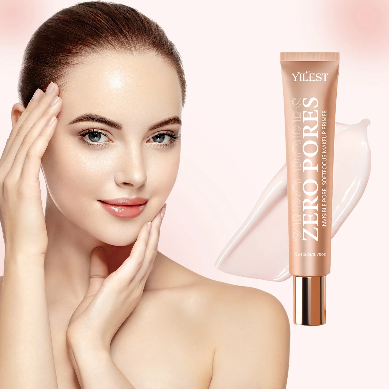 YILEST Makeup Primer 20g Onzichtbare poriën Softfocus Face Primer, oliecontrole, langdurig, gladmakend voor matte afwerking Make-upbasis