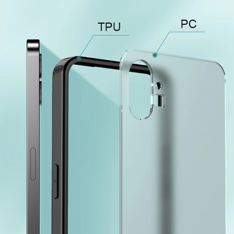 Case For Nothing Phone One 1 2 Bumper Cover For Nothing phone 2 1 Protective Coque Back Bag 360 Matte Soft TPU Armor Funda Shell
