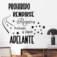 1pcs Removable PVC Wall Stickers Kids Room Decoration Home Spanish Encourage Quotes Wall Decals for Bedroom Living Room