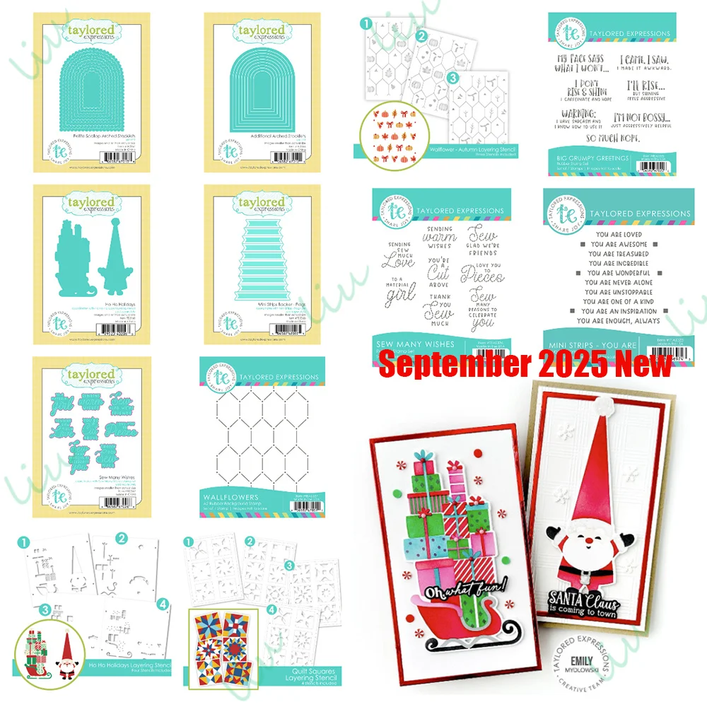 

2025 September New Arched Ho Ho Holidays Metal Cutting Dies Stamp and Stencils for DIY Greeting Cards Crafts Christmas Halloween
