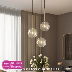 Lampe LED Suspendue en Boule de Verre à Bulles, Luminaire Décoratif d'Nik, Idéal pour une Chambre à Coucher, une Cuisine, une Salle à Manger