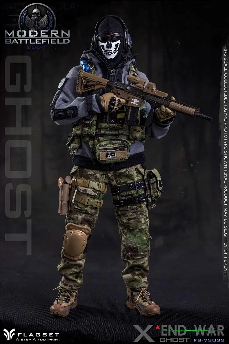 FLAGSET FS-73033 1/6 Soldier Modern Battlefield End War Full Set 12'' Action Figure Model Toy In Stock