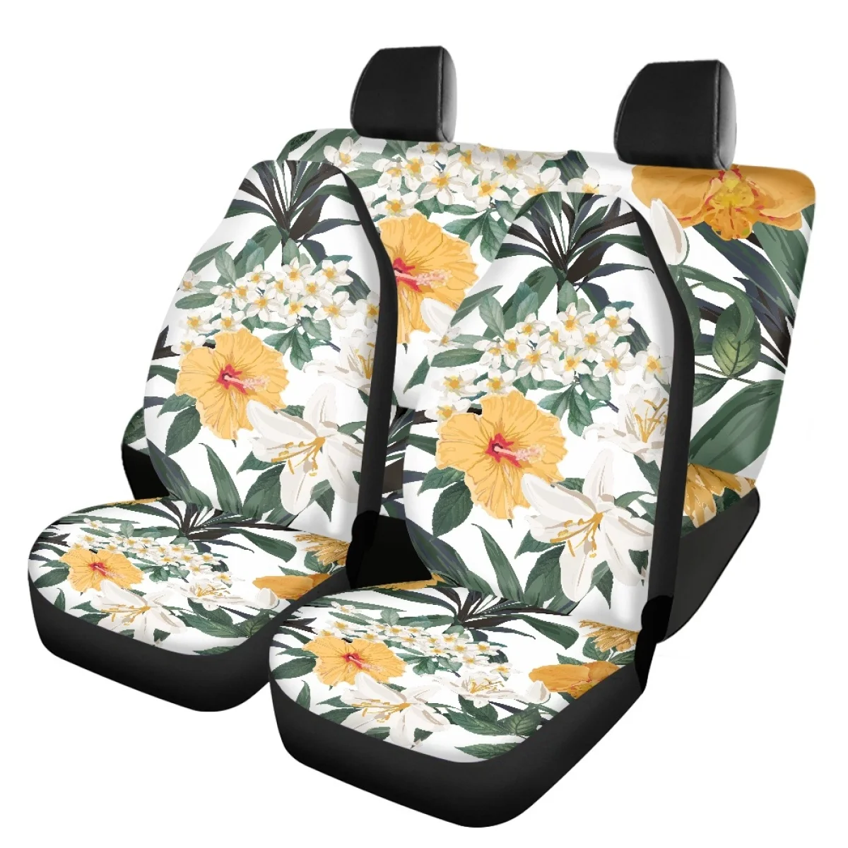 Tropical Monstera Pattern Car Interior Seat Cover for Women Men Automobile Washable Car Front/Back Vehicle Seat Cushion Soft Hot