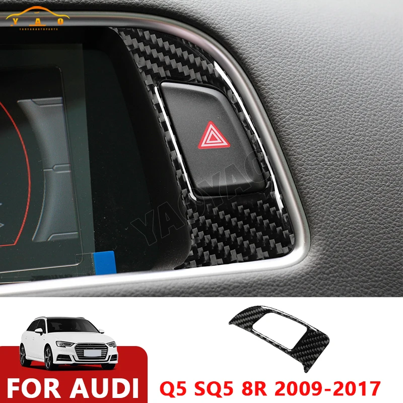 

Carbon Fiber For Audi Q5 SQ5 8R 2009-2017 Car Emergency Light Button Panel Interior Sticker