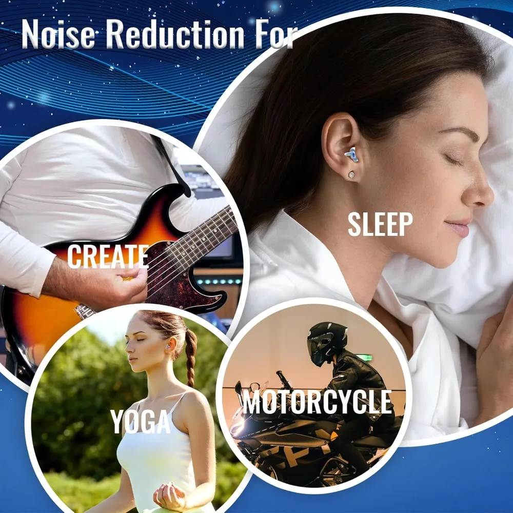 Sleeping  3D Noise Reduction Professional Protective Soft Reusable Earplugs For Sleeping Concentrate attention