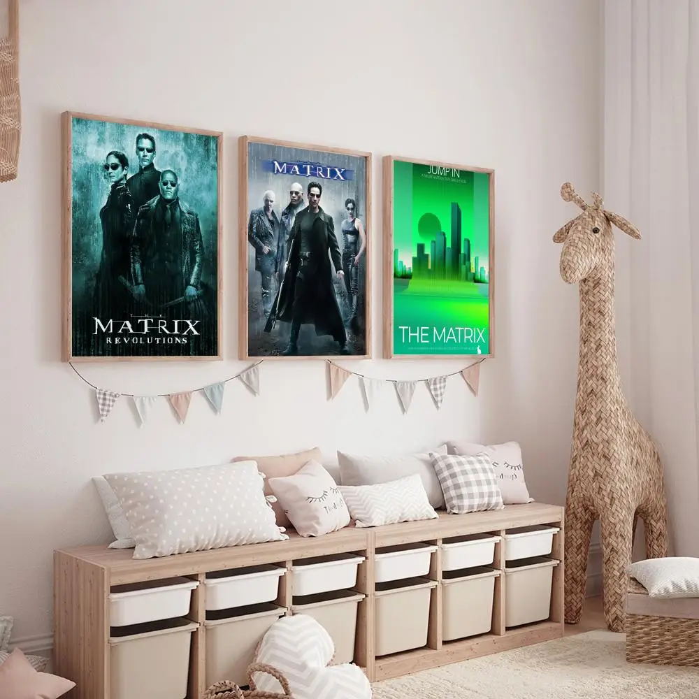 ملصق قماشي لرسومات فيلم ماتريكس: خالي من التجاعيد ومقاوم للماء ومتين لجميع الفضاء لتزيين الحائط #3