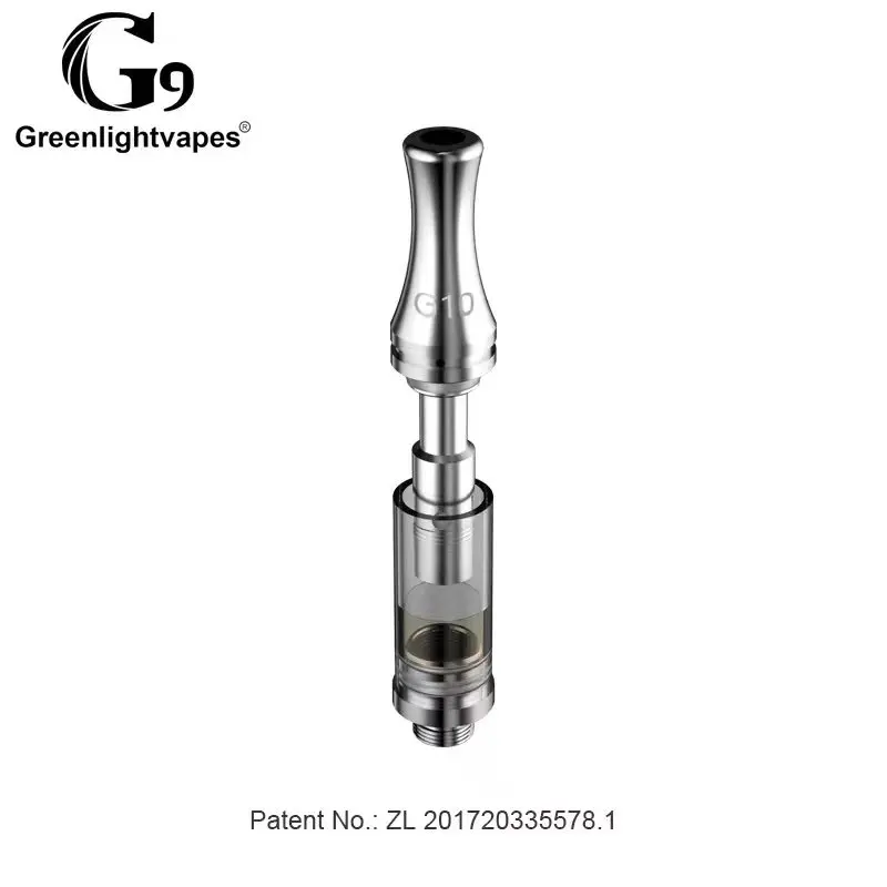 Greenlightvapes 1.0ml Empty Cartridges Disposible Carts Preheat Battery Atomizer Ceramic Heat Element Tank Vape Thick Oil Vapor