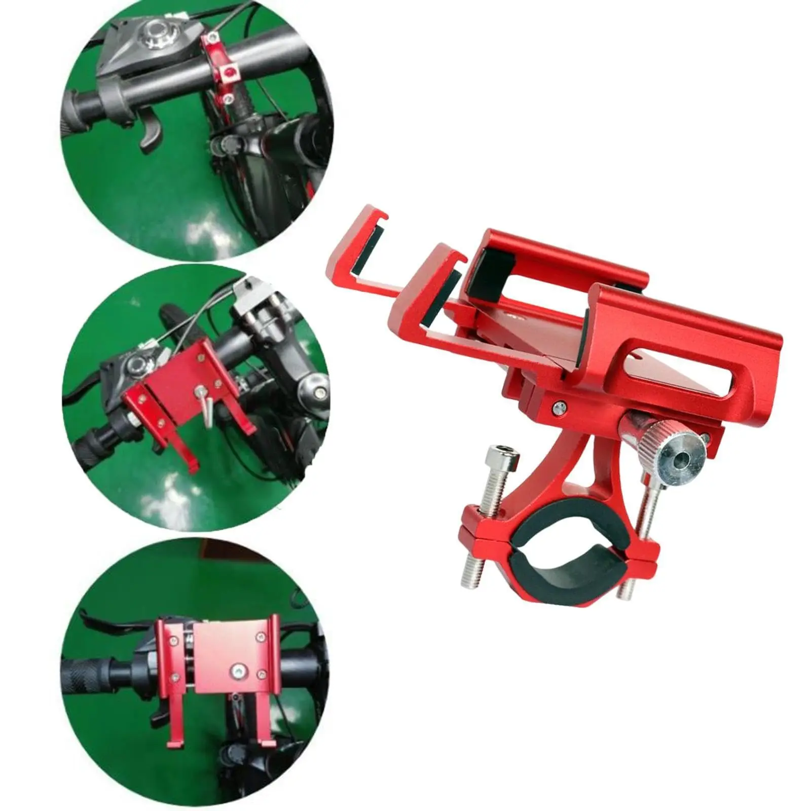 

Aluminum Bike Phone Holder Device Bicycle Phone Stand Scooter Mount Bicycle Accessories For Motorcycle/MTB/Road Bike Handlebar