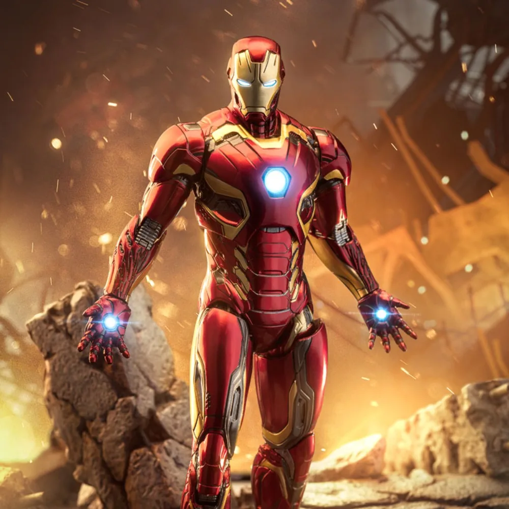 ZD Toys Original Iron Man MK45 Actionfigur Tony Stark Mecha Modell Bewegliche Anime Avengers Sammlung Spielzeug Junge Geburtstagsgeschenke