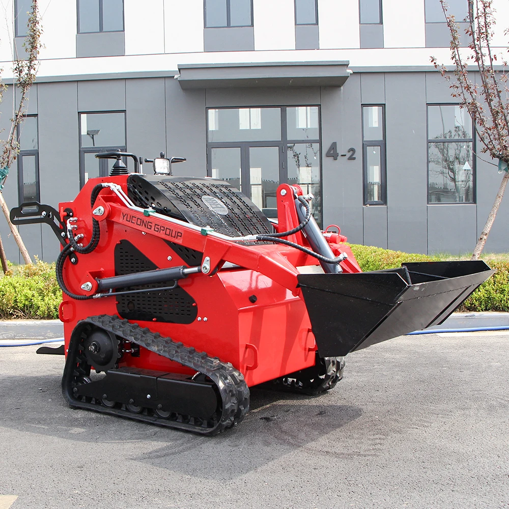 

Customized Mini Loader Farm Garden Riding On Skid Steers Multifunctional YG-T460 High Quality Mini Crawler Skid Steer Loader