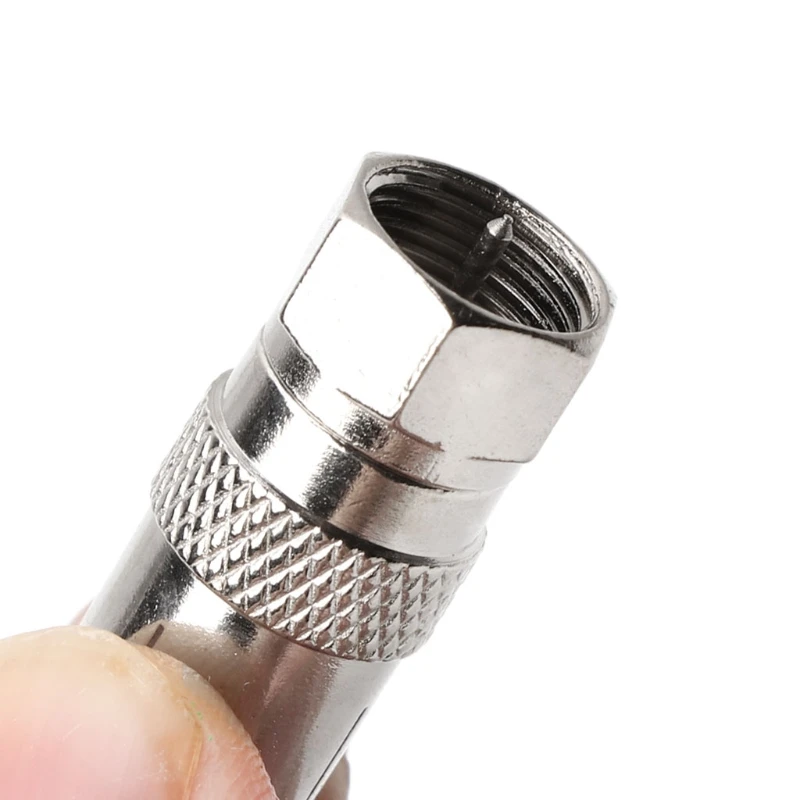 2 ชิ้น F ประเภทชายปลั๊กเชื่อมต่อซ็อกเก็ต RF Coax ทีวีเสาอากาศหญิง RF อะแดปเตอร์