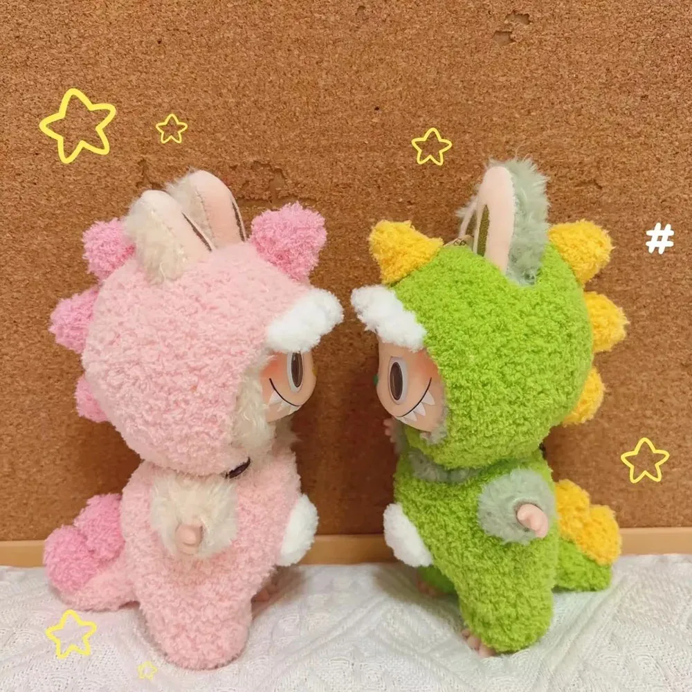 

For 17cm Labubu V1 V2 V3 Doll Clothing Cartoon Yellow Duck Plush Clothing Accessories