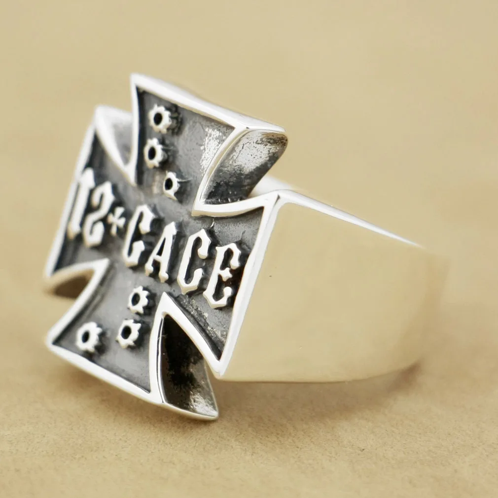 

Huge Heavy 925 Sterling Silver Cross Ring Mens Biker Punk Jewelry 8Y001 US Size 7 to 15