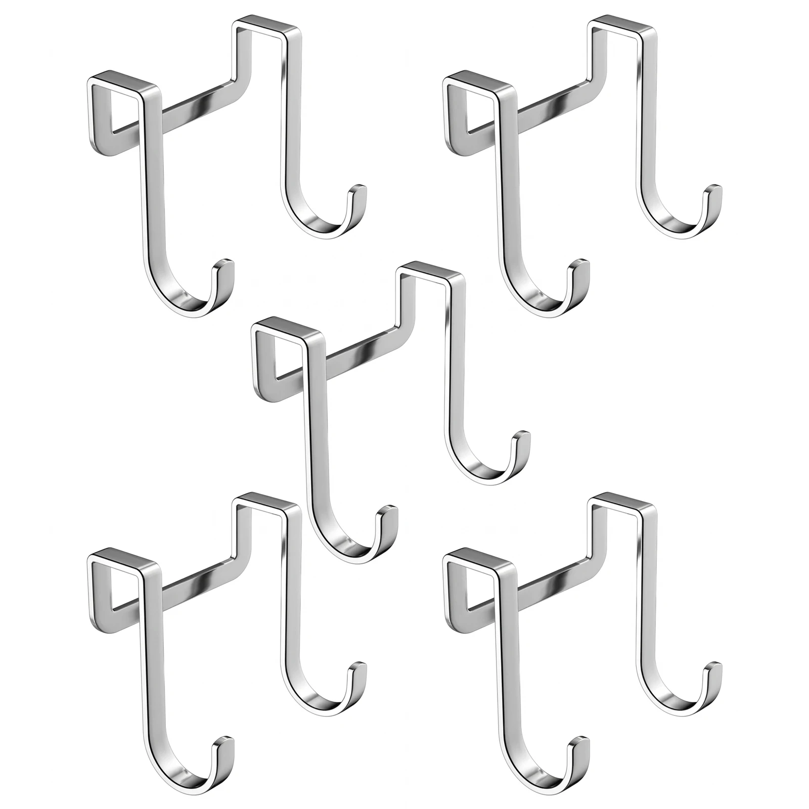 S Type Double Hooks Heavy Duty Stainless Steel for Homeowners Kitchen Bathroom Door Storage Organizer Rustproof Hanger