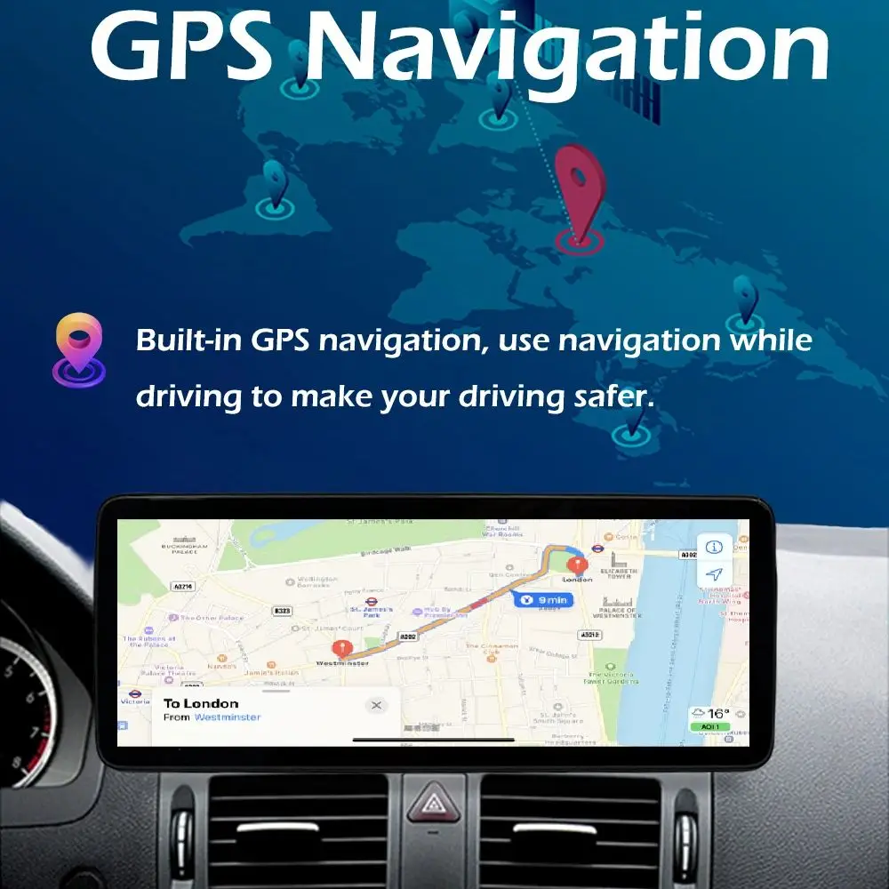 Car Radio Multimedia Player for Mercedes Benz E Class W212 2009 - 2016 QLED Screen 4G Android 16 Carplay Auto Accessories 4G DSP