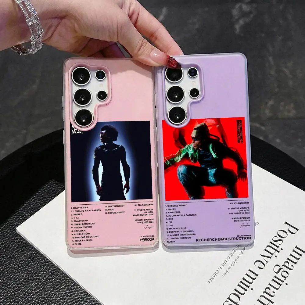 Rapper J-Jolagreen23 Phone Case 2-in-1 Detachable Clear Case for Samsung S26-S22 Multi-Color Card Holder Soft TPU