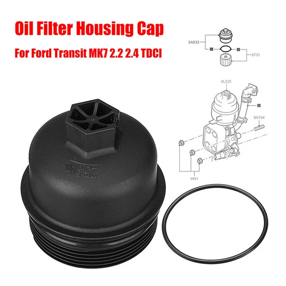 Oil Filter Lid Direct Fit Oil Filter Housing Cover Cap 3M5Q-6737-AA 1303477 for Ford Transit MK7 MK4 2006-2016
