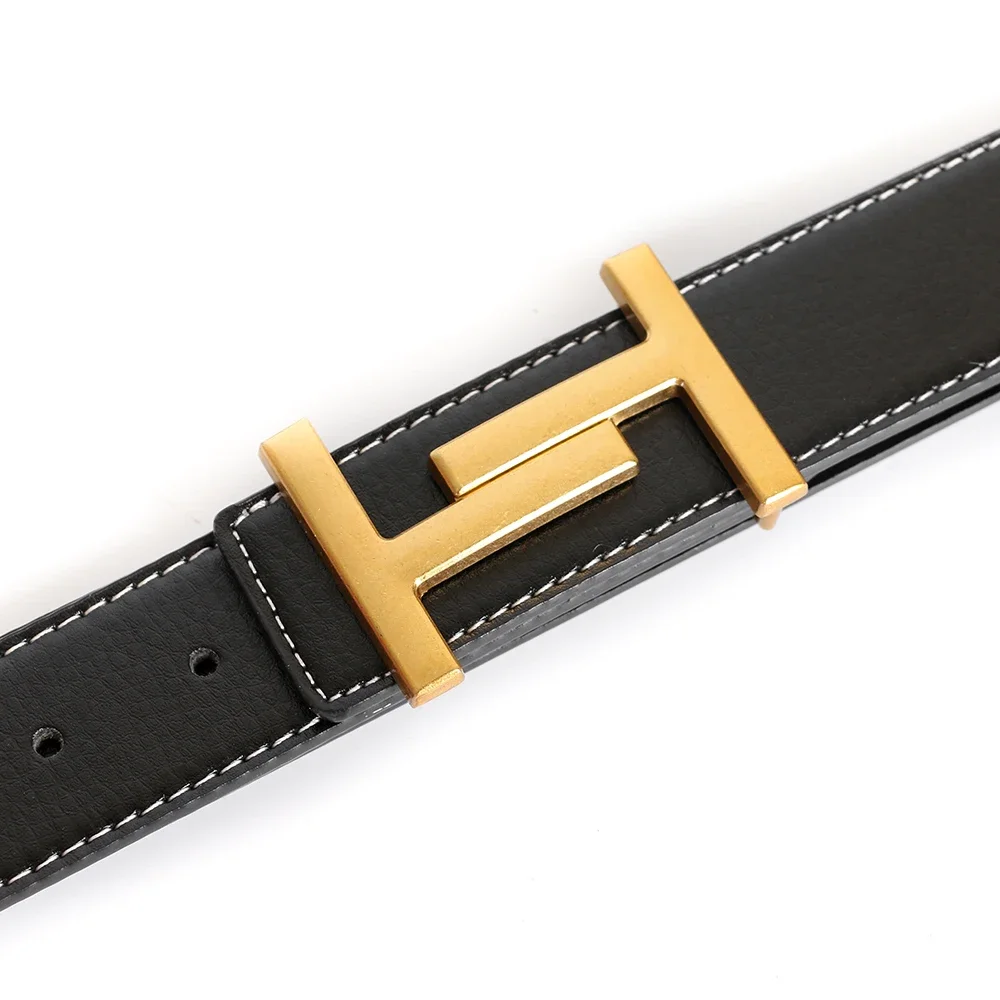 Luxury Designer Brand Waist Belt Men Gifts High Quality Women Genuine Real Leather Cowhide Dress Strap for Jeans Waistband White