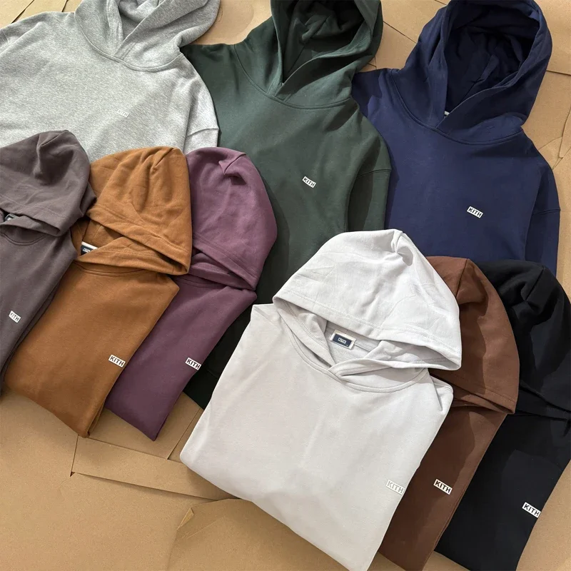 Classic Basic Model Fashion KITH Print Hoodie High Quality Oversized Casual Sweatshirts Pullover Men's Clothing