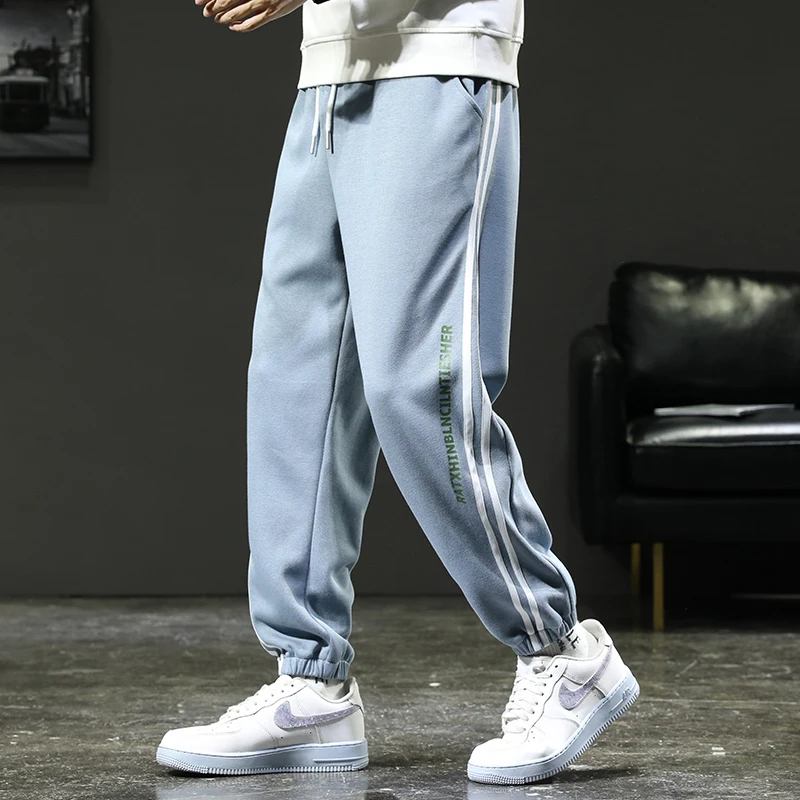 

Loose Men's Casual Long Pants Spring Autumn Korean Sle Student Sweatpants Youthful Energy Trendy Brand Sports Trousers