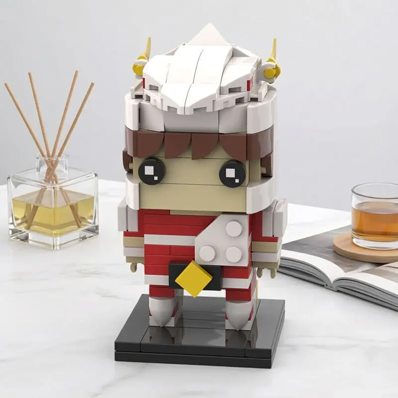 MOC Creative Saintsed Warrior Athenaed and Guardian Building Blocks Model DIY Adult Puzzle Assembly Toys Birthday Gift Ornament