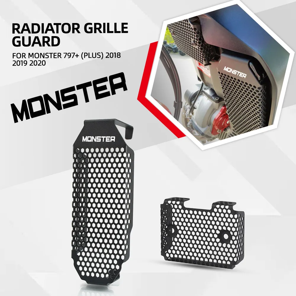 For Ducati Monster 797+ (Plus) 2018 2019 2020 Motorcycle Rectifier Guard Oil Cooler Guard Cover Protector MONSTER797 2017 2024