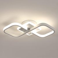 Modern Square LED Ceiling Light,36W 4050LM 40.5cm Acrylic LED Ceiling Light,White LED Ceiling Chandelier, 4500K Neutral Light