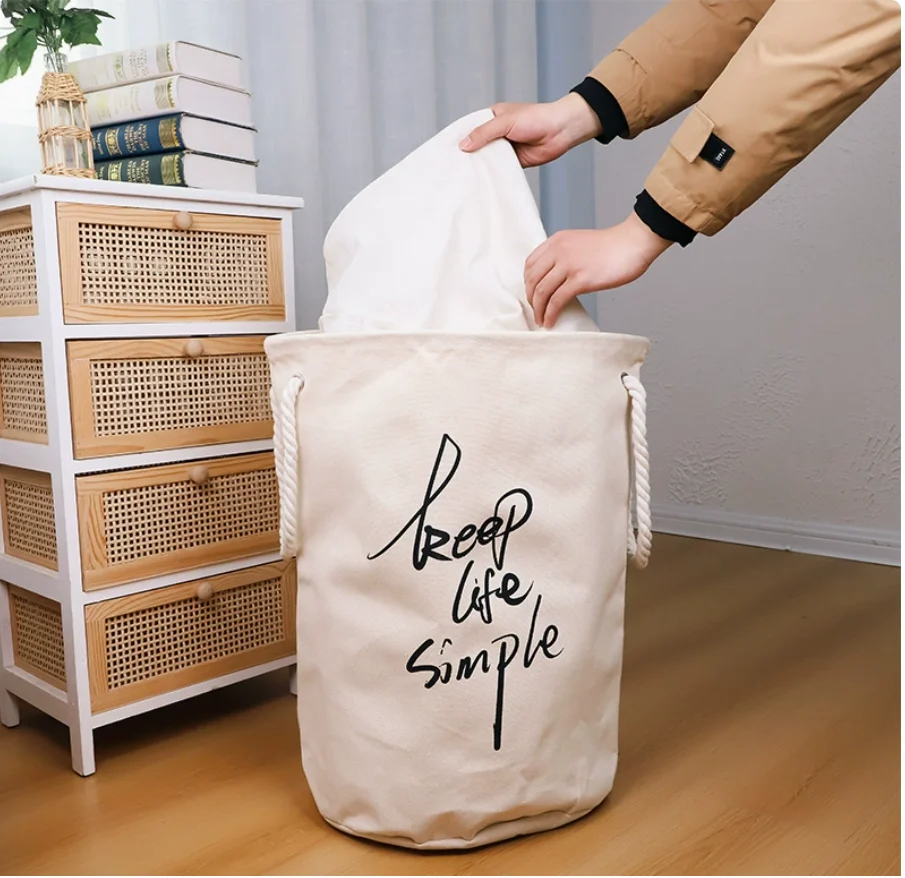 Household Dirty Clothe Basket Large Collapsible Laundry Basket Foldable Waterproof Bathroom Laundry Organizer Toy Storage Bucket