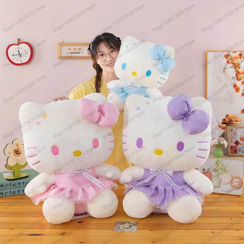 

Милая плюшевая кукла Hello Kitty в платье принцессы от Sanrio, очаровательная плюшевая игрушка для взрослых, подарок на день рождения для девочек, оптом