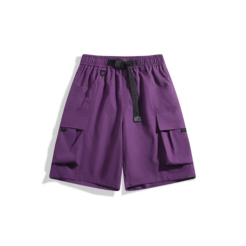 

2026 Summer New Men's Casual Shorts Thin Straight Leg Large Pocket Streetwear Baggy Hiking Outdoor Trousers