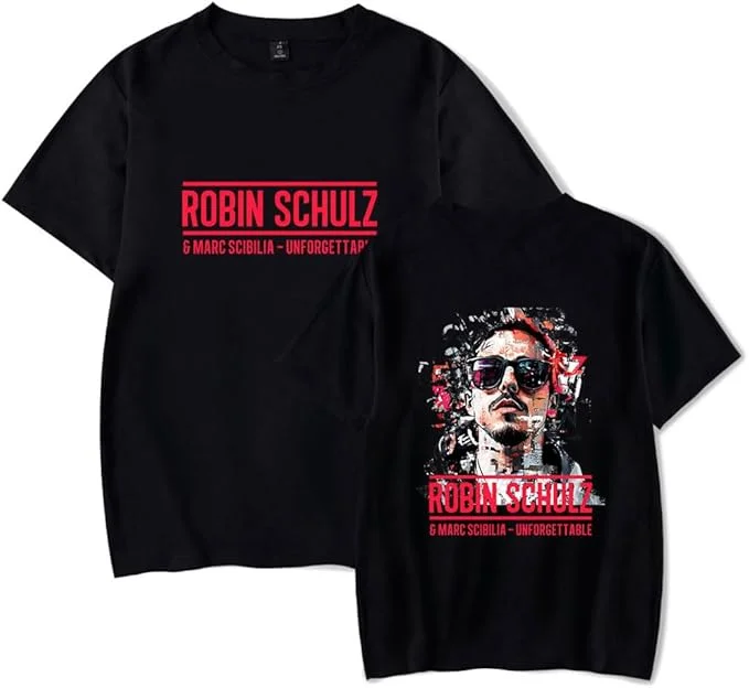 Robin Schulz Pic Merch T-Shirt Short-Sleeved Unisex Fashion Casual Summer Tee