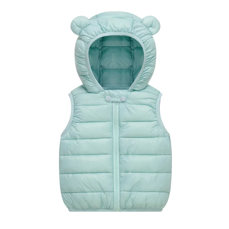 Children's clothing 2024 fall/winter new children's clothing children's down cotton vest boys and girls baby hooded vest image 2