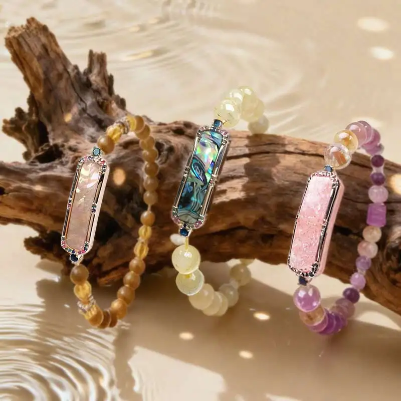 

Fashion Women Smart Bracelet Zinc Alloy IP68 Waterproof Heart Rate Sleep App Control Luxury Bracelet for Ladies