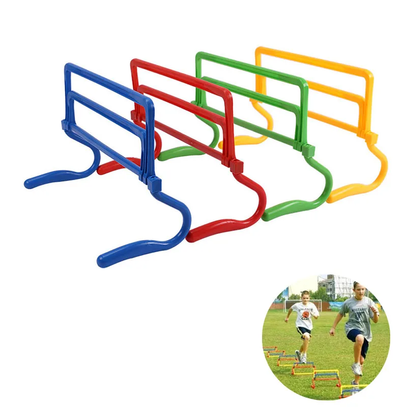 Agility Ladder Training Hurdle Cylinder Hurdle Barrier Adjustable Soccer Obstacle Rack Pole Logo Bar Football Training Equipment