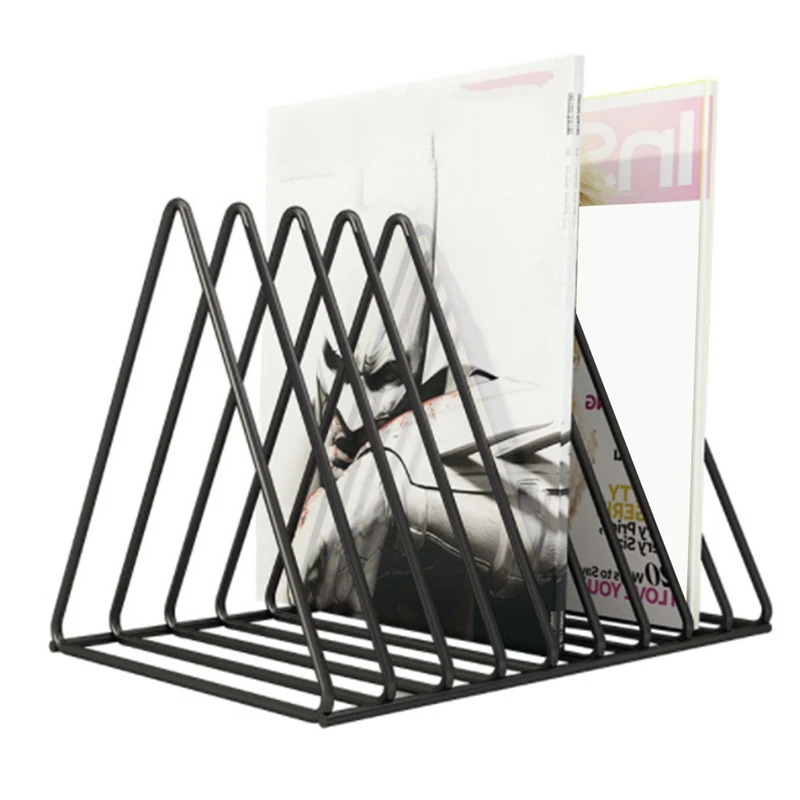 A013 Vinyl Record CD Magazine Storage Rack Album Display Rack Multifunctional Vertical Creative European Art Collection