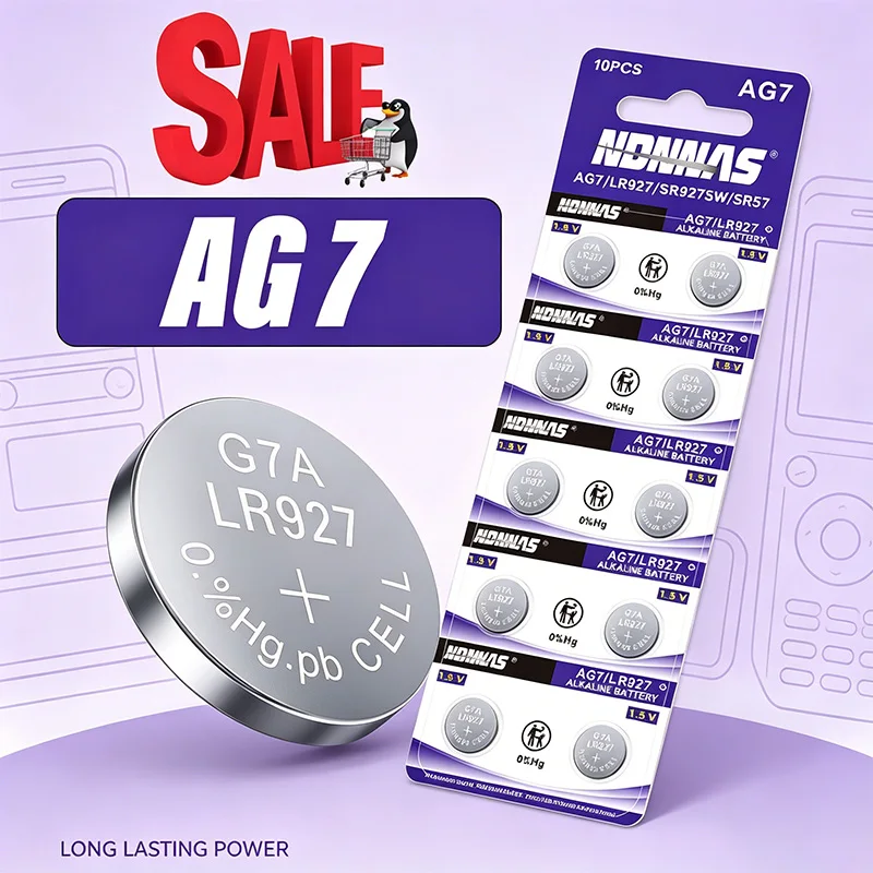 AG7 SR927SW 395 Button Cell Battery LR927 LR57 SR927W 399 395A Alkaline Batteries for Watches Toys Remote Control  Coin Cell