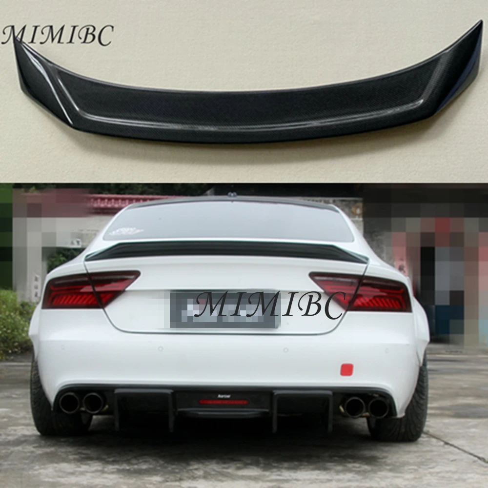 

FOR Audi A7 S7 RS7 2013 -2018 Carbon Fiber Rear Spoiler Trunk Wing R style High quality real carbon fiber material spoiler