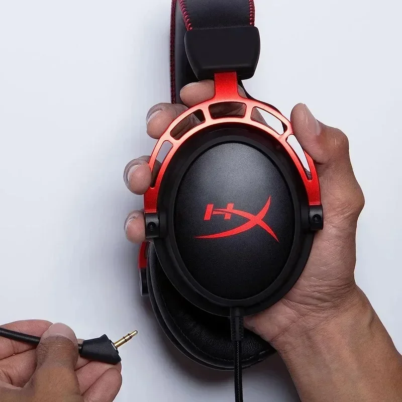 سماعة رأس سلكية للألعاب HyperX Cloud Alpha جديدة لسائقي الغرفة المزدوجة، إطار أسطوري مريح من الألومنيوم، سماعة ميكروفون قابلة للفصل