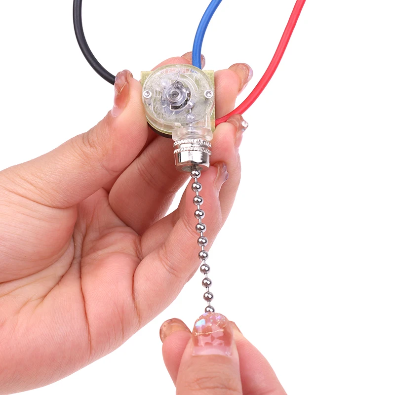 

Ceiling Fan Switch Kit 3 Speed 3 Wire Pull Wire Switch With Rope For DIY Accessories Electrical Ratings 3/6A 1000VAC