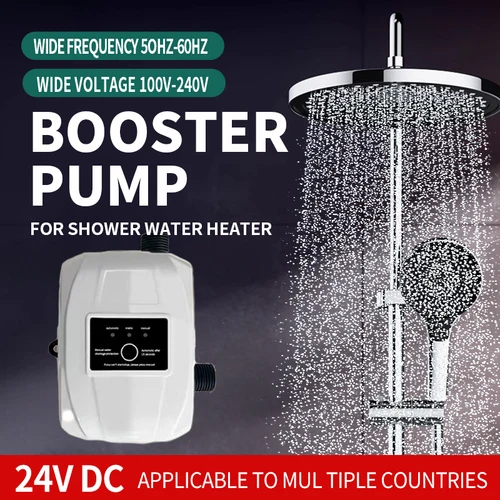 Imagen 1 del producto Bomba de refuerzo de ducha, bomba de agua sin escobillas, 13,5 m, 24v, controlador de presión automático, calentador de agua de refuerzo para el hogar