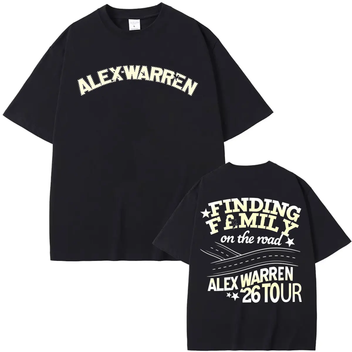 Alex Warren Finding Family on The Road Tour 2026 Print T Shirt Men Women Fashion Hip Hop Harajuku T-shirts Cozy Oversized Tshirt